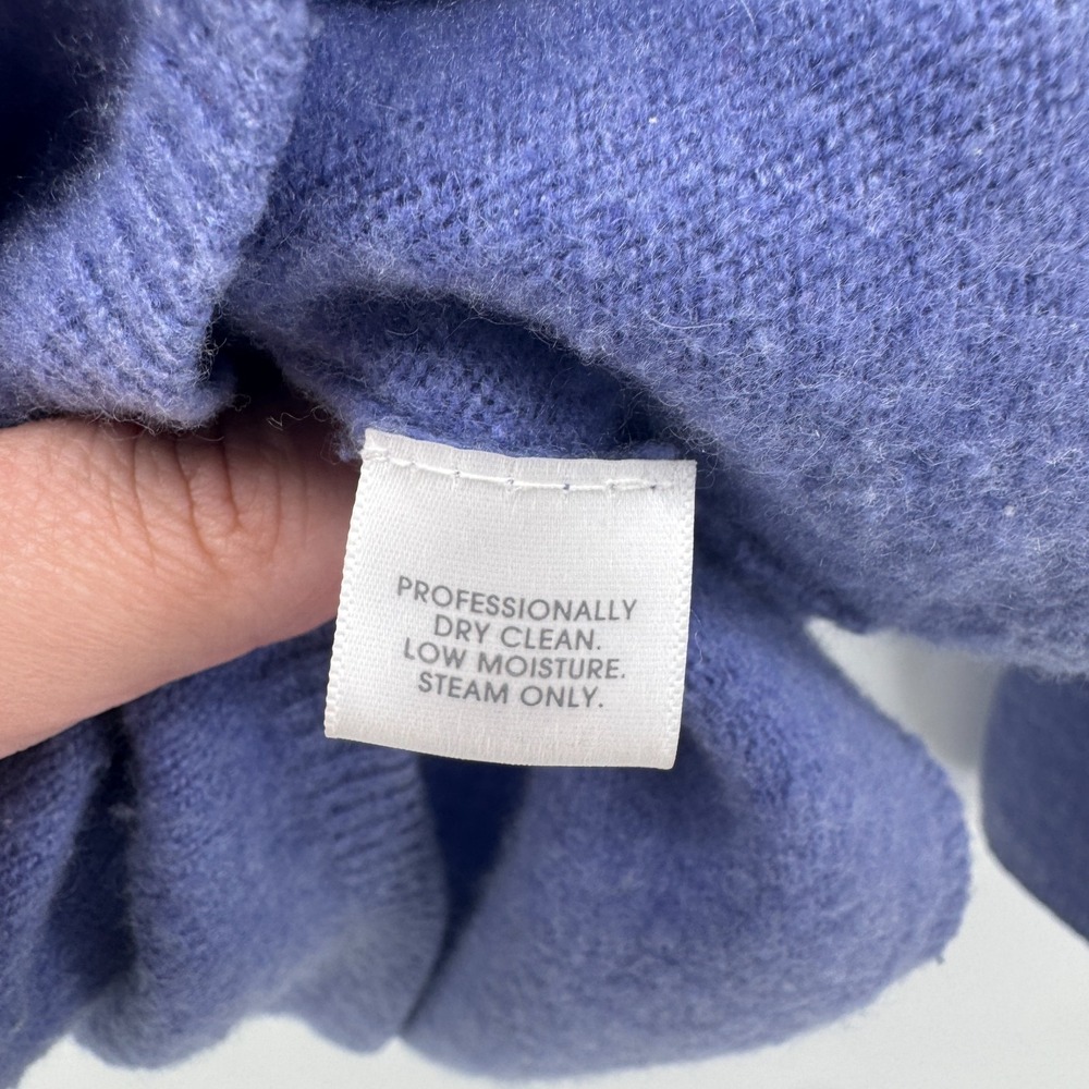 Cashmere By Charter Club 100% 2-Ply V-Neck Long Sleeve  Blue Sweater Sz Medium - Picture 6 of 10